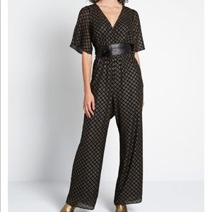 ModCloth Luxe At Me Metallic Jumpsuit Size XL